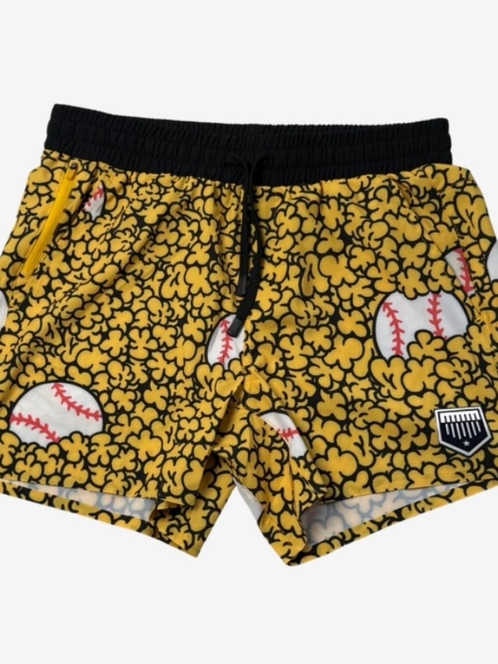 Yellow Popcorn Baseball Shorts (M)
